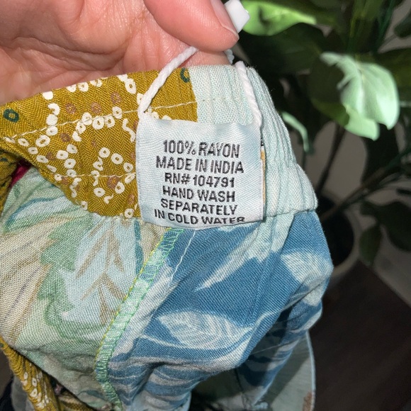 Patchwork Wide Leg Pants - Picture 4 of 4